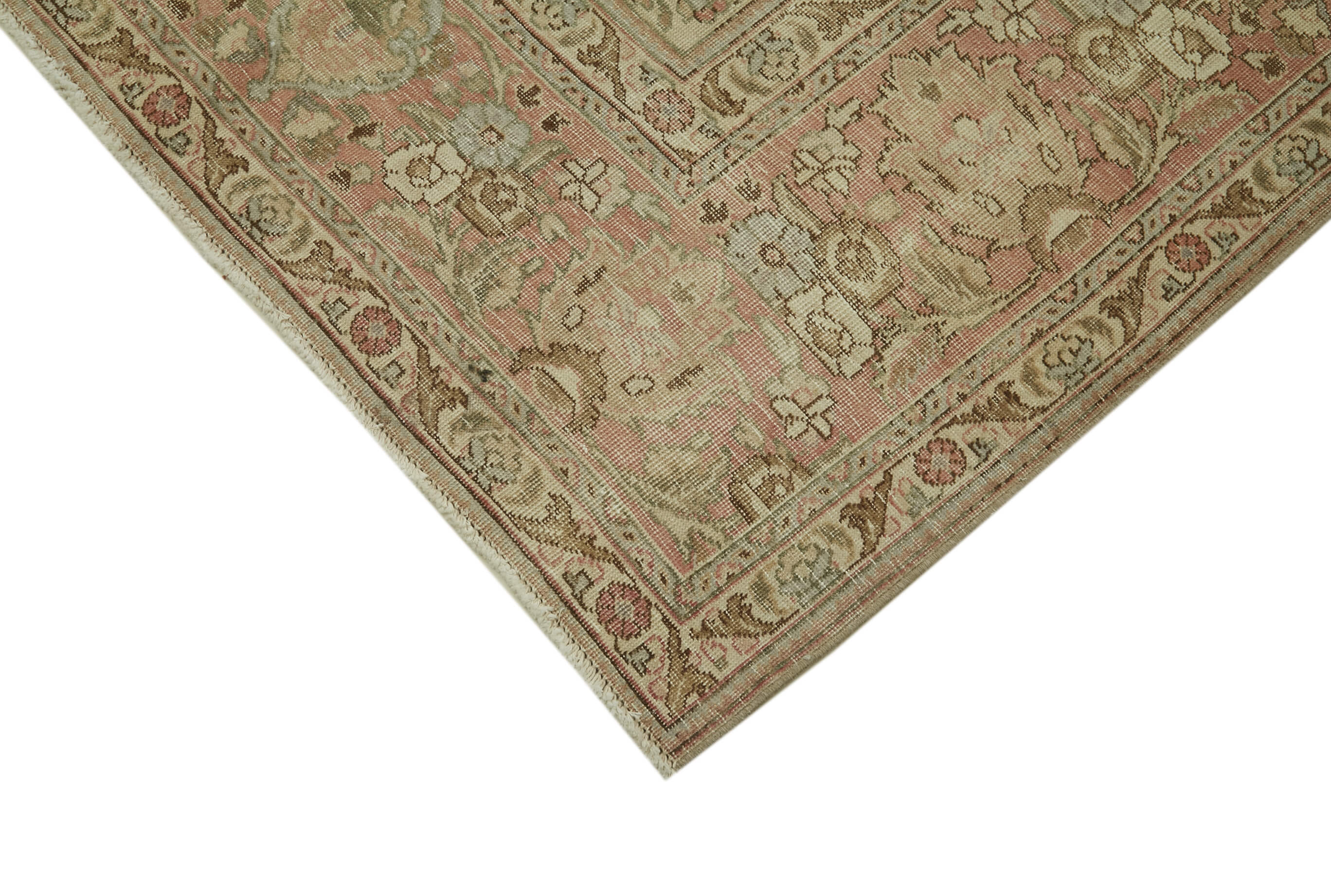 Hand-knotted oriental vintage 300 cm x 392 cm beige wool rug