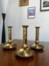 Set of 3 brass candle holders