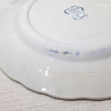 Set of 4 dessert plates in earthenware of St Amand model Regency, iron earth