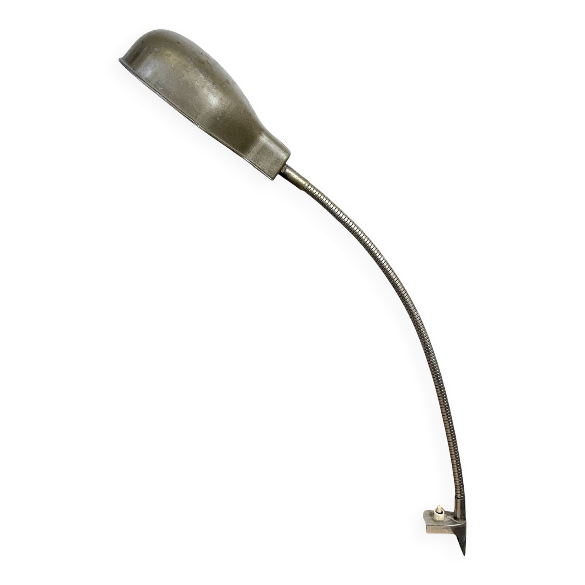 Vintage Grey Italian Gooseneck Table Lamp from GCME, 1950s