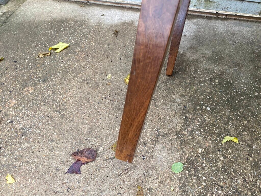 Solid oak dining farmhouse table with 2 drawers 1950 135x75x72cm