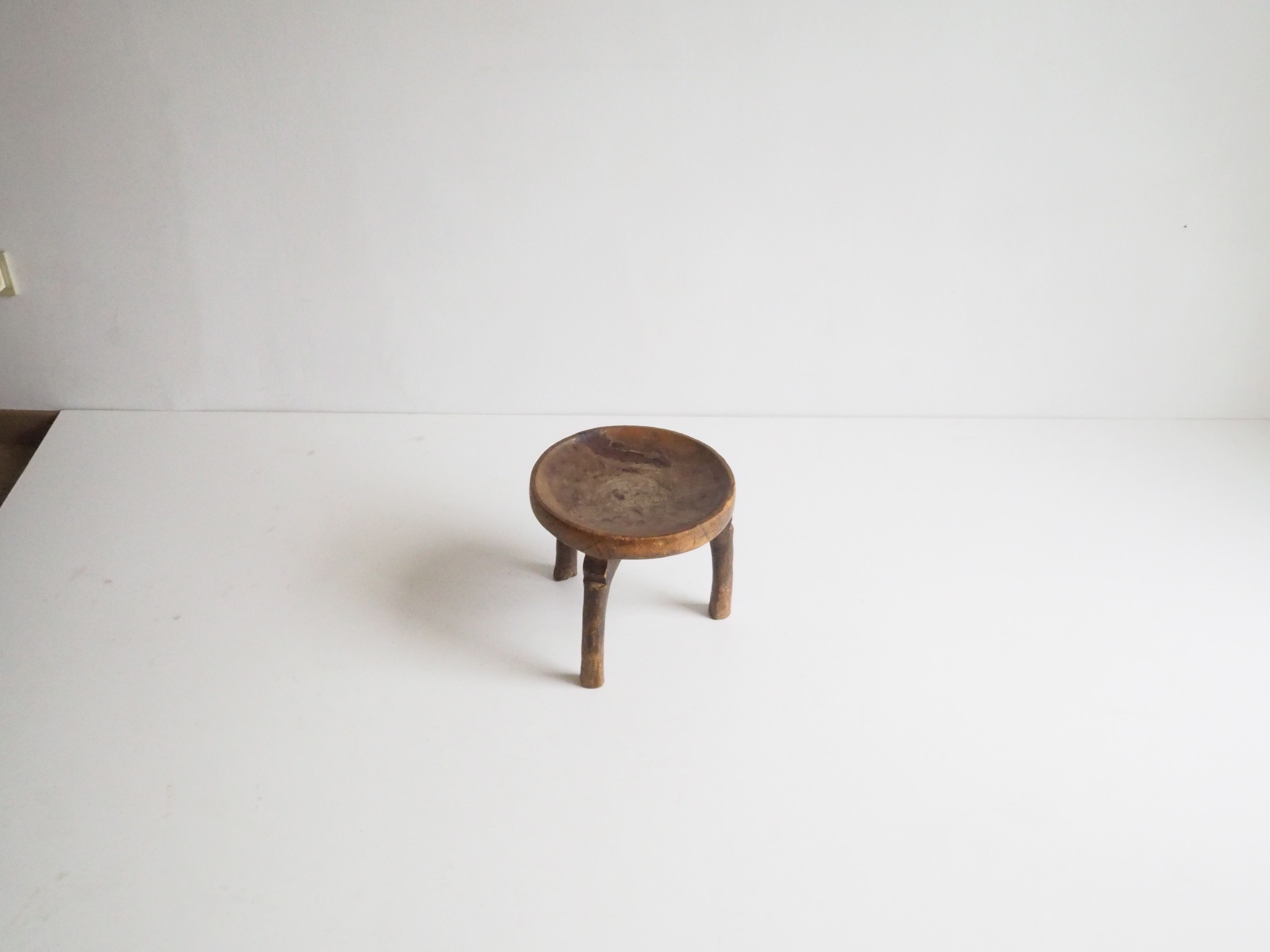 Wa-Hehe tribal carved tripod stool, Tanzania 1950s