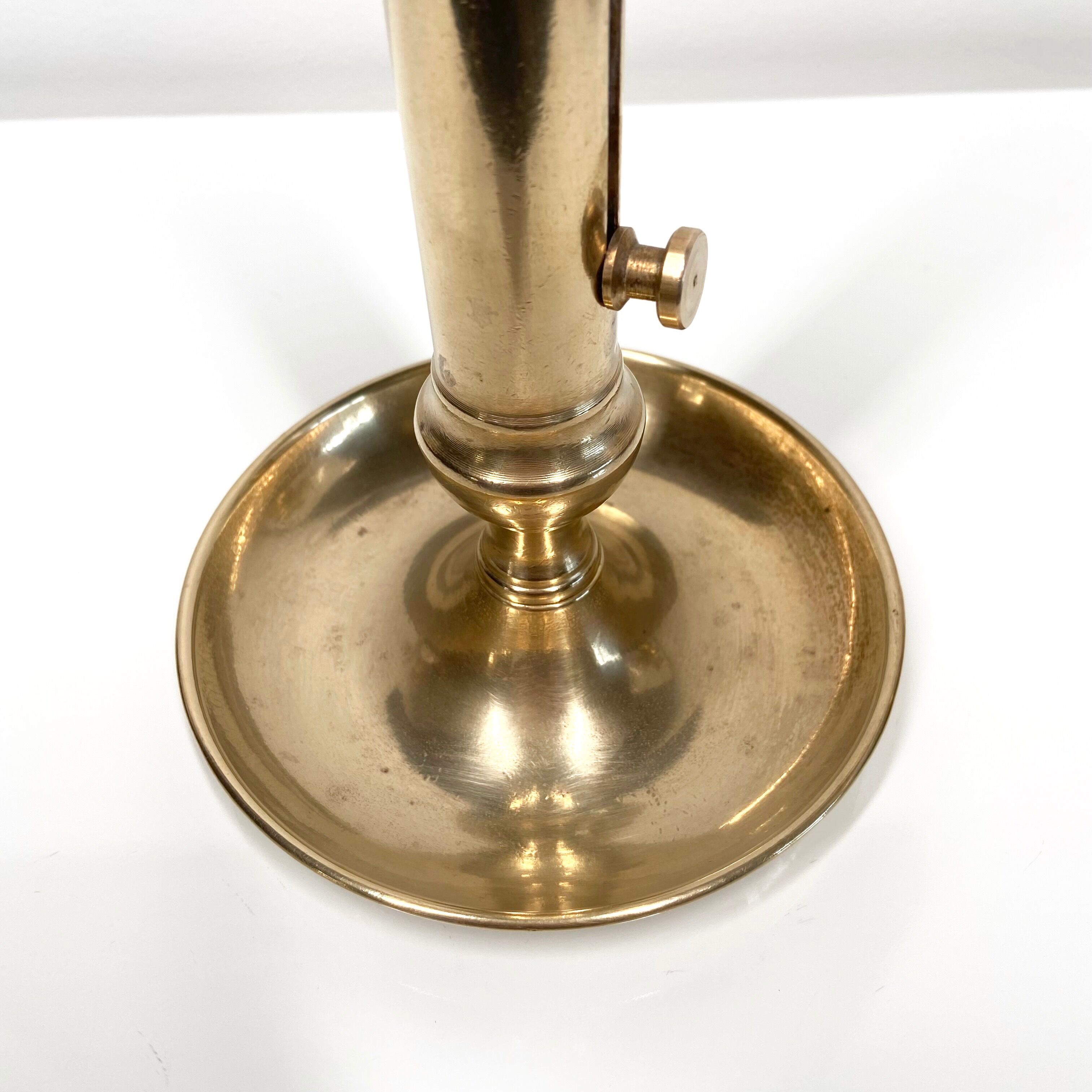 Pusher candle holder and solid brass