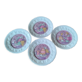 Set de 4 assiettes à dessert Gien