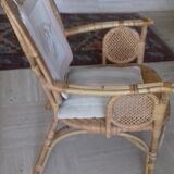 Vintage rattan and wicker chair