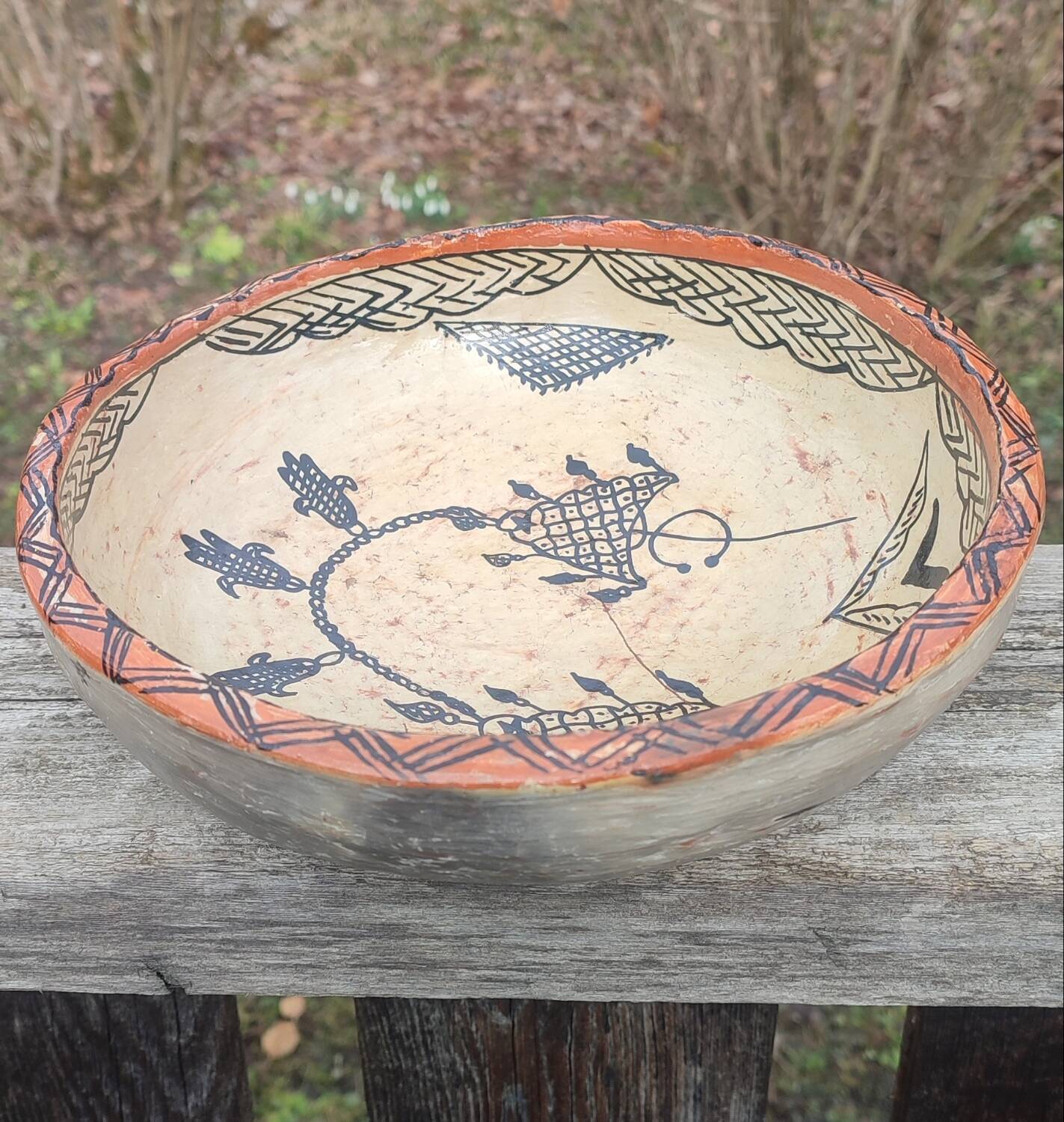Old Berber craftsmanship salad bowl Kabylie Rif