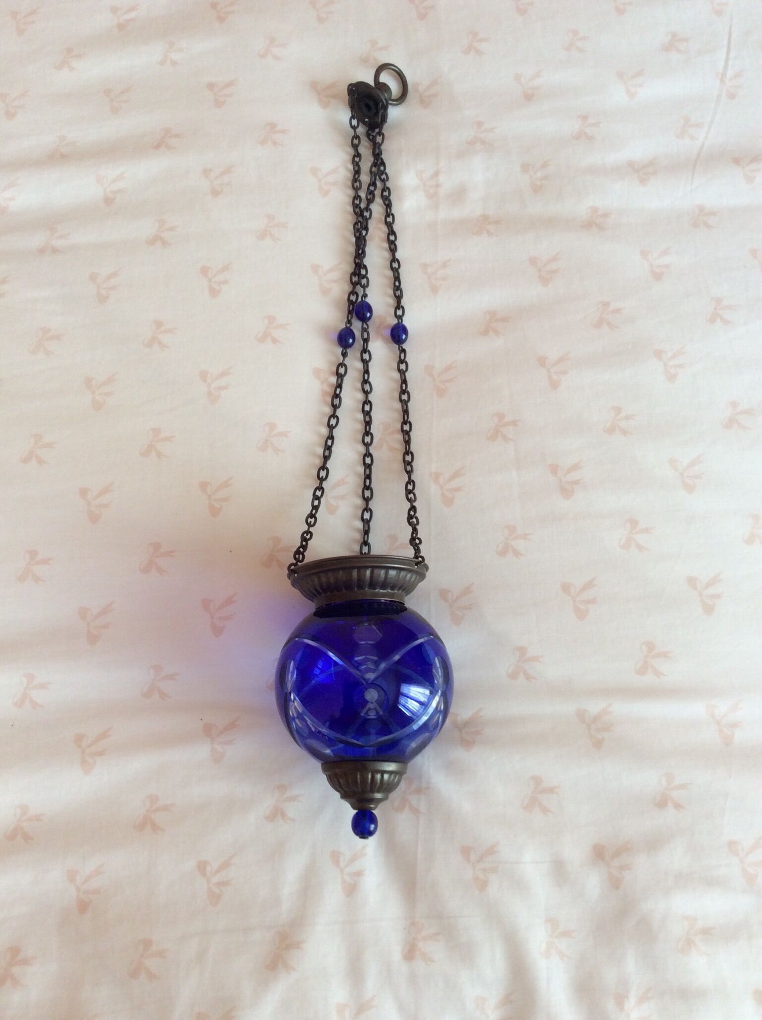 Antique glass chandelier