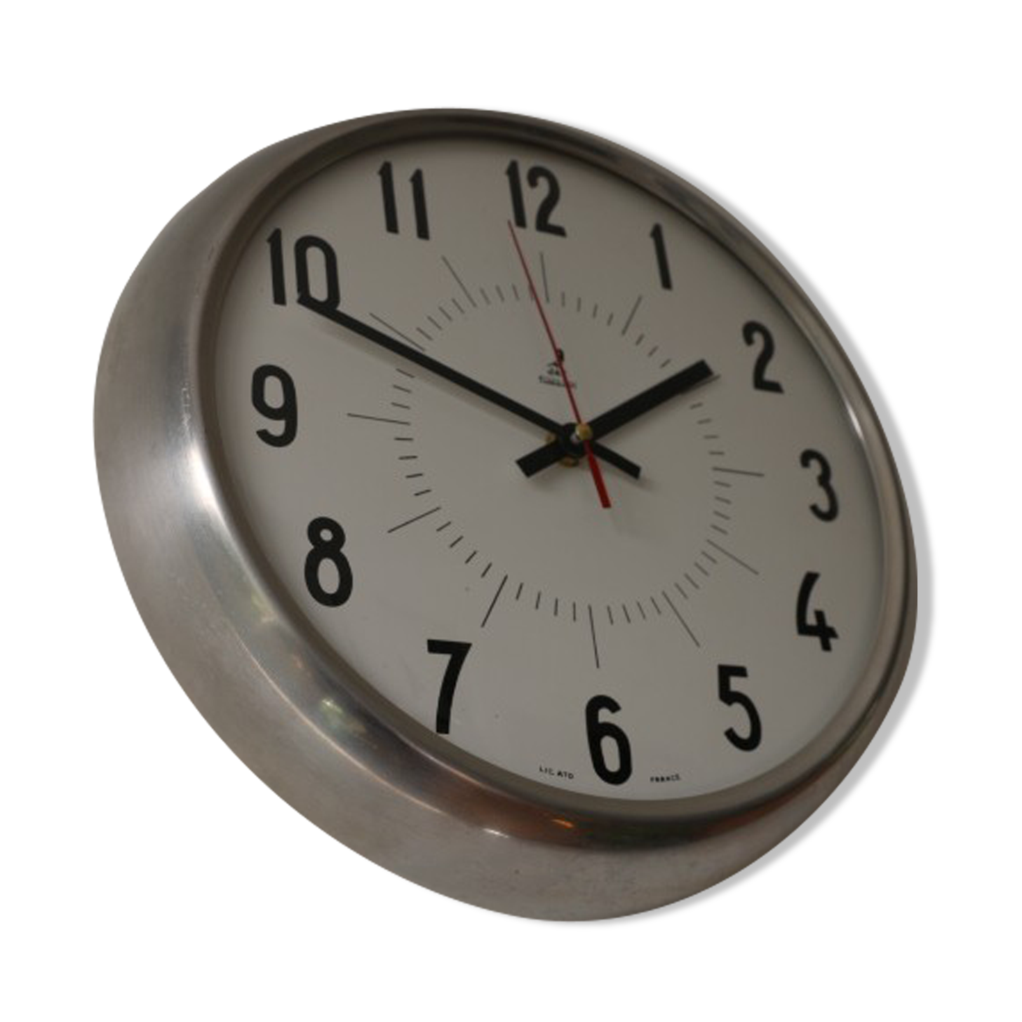 Horloge murale JAZ ronde acier 1960