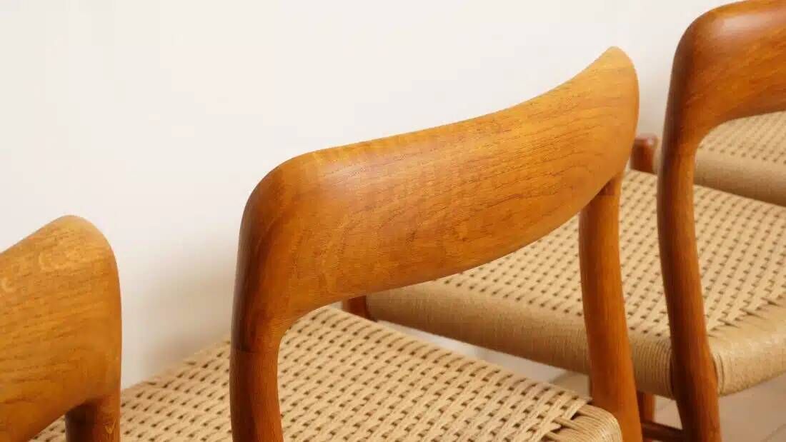 6 x vintage dining chairs | Niels Otto Møller | Model 75