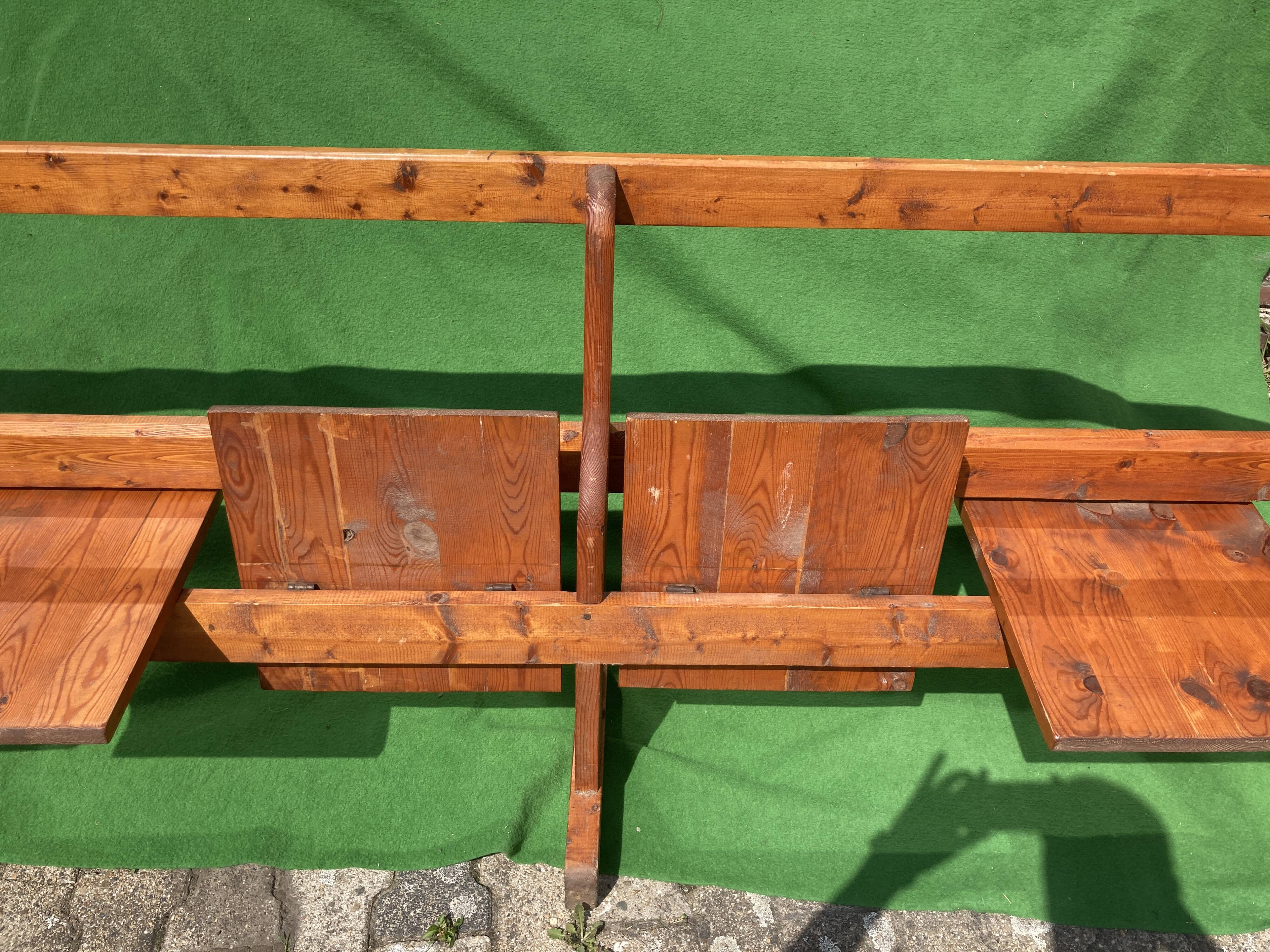 Swedish pine folding bench 1960s-1970s