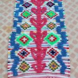 Colourful Boucherouite Berber Rug 62x120 cm