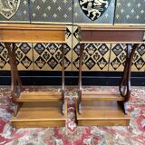 Pair of LYRE bedside tables