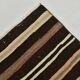 Tapis Kilim à rayures marron et beige