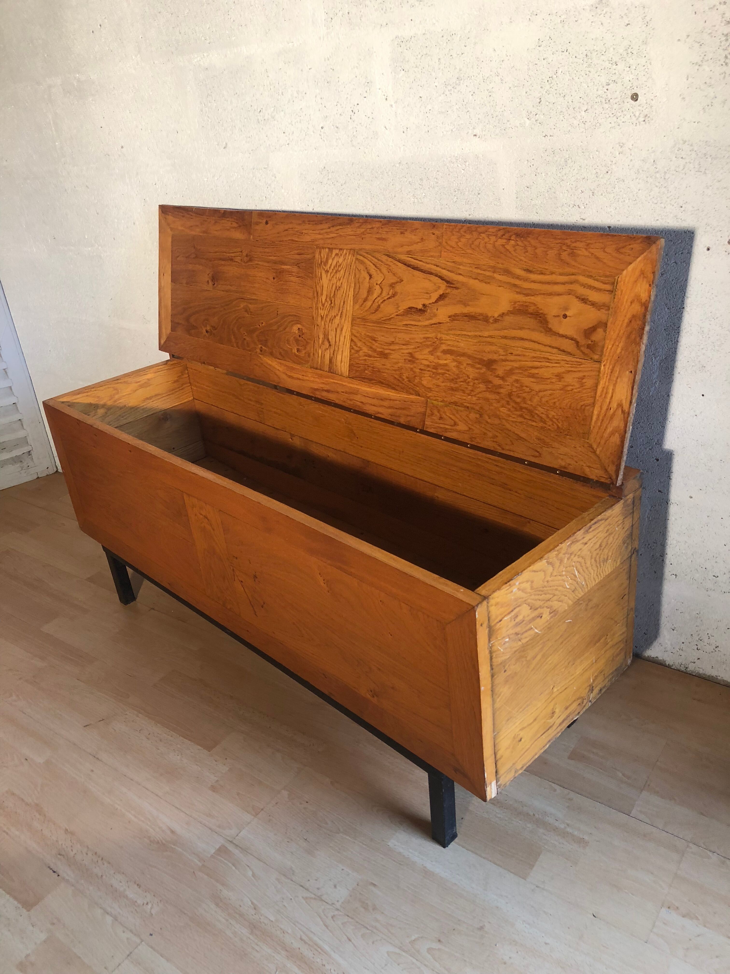 Coffre de rangement vintage banc enfilade