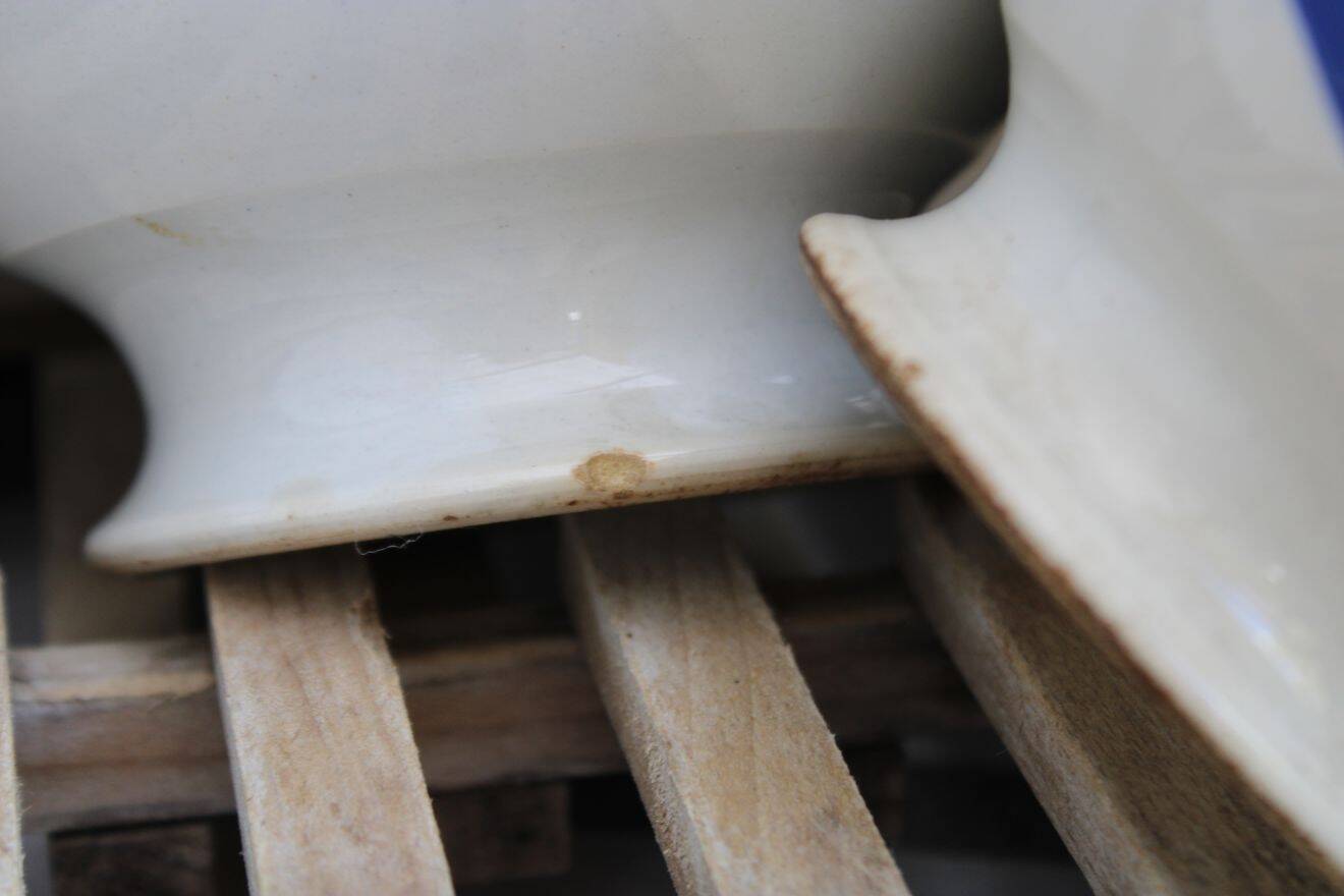 Set of 2 antique ceramic bowls