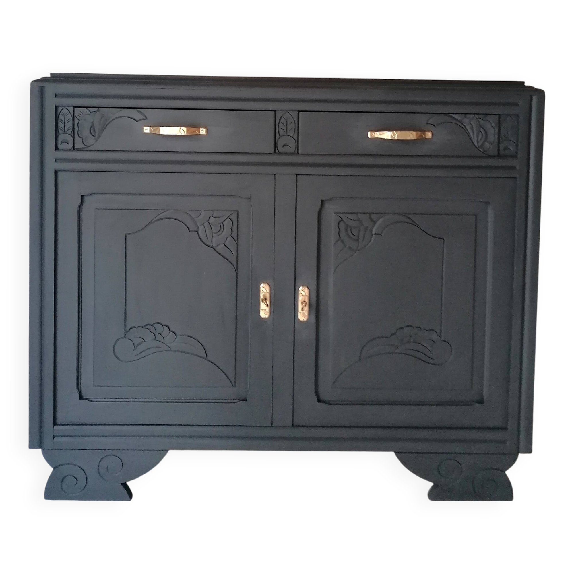 Sideboard painted in anthracite gray