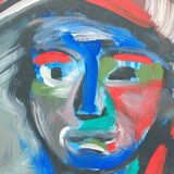 Portrait moderniste "L'homme arc en ciel déstructuré "