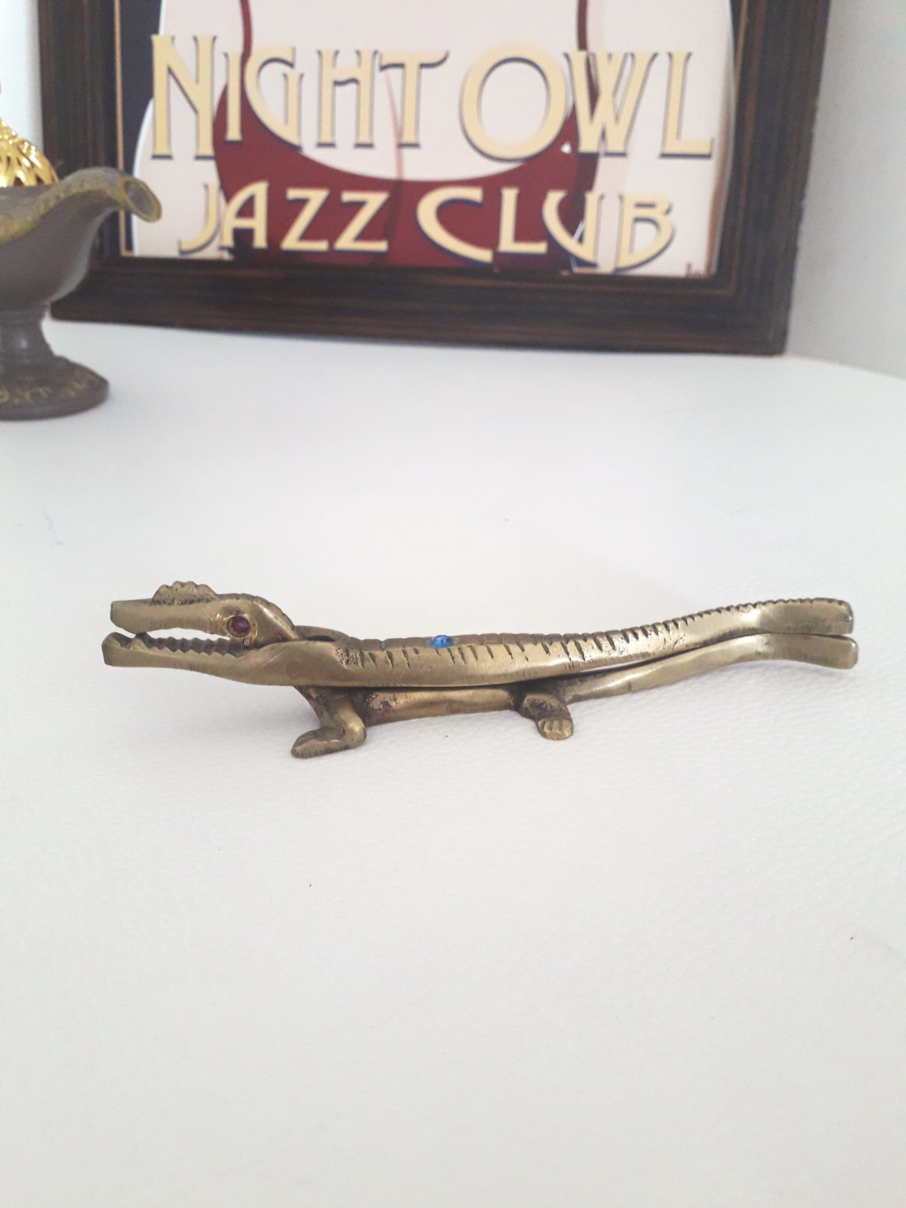 Vintage Nutcracker - Brass Crocodile - 1970