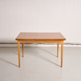 Vintage Scandinavian style dining table, side extensions