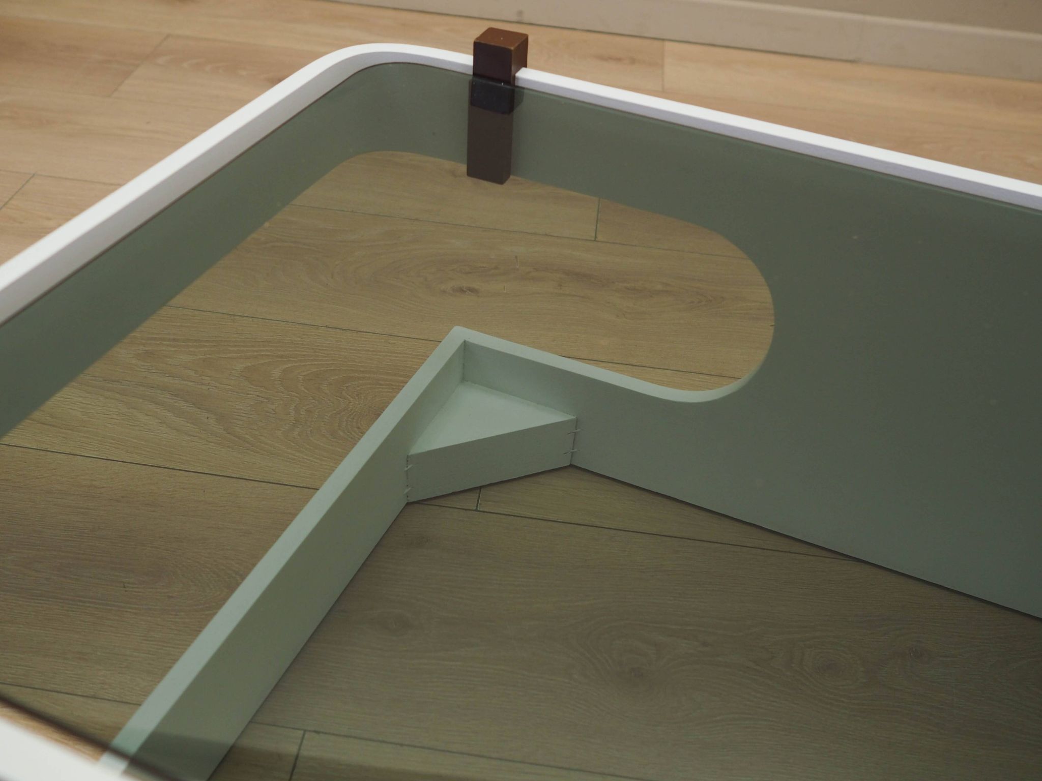 Glass coffee table, Italian design, 1970s, manufactured in Italy