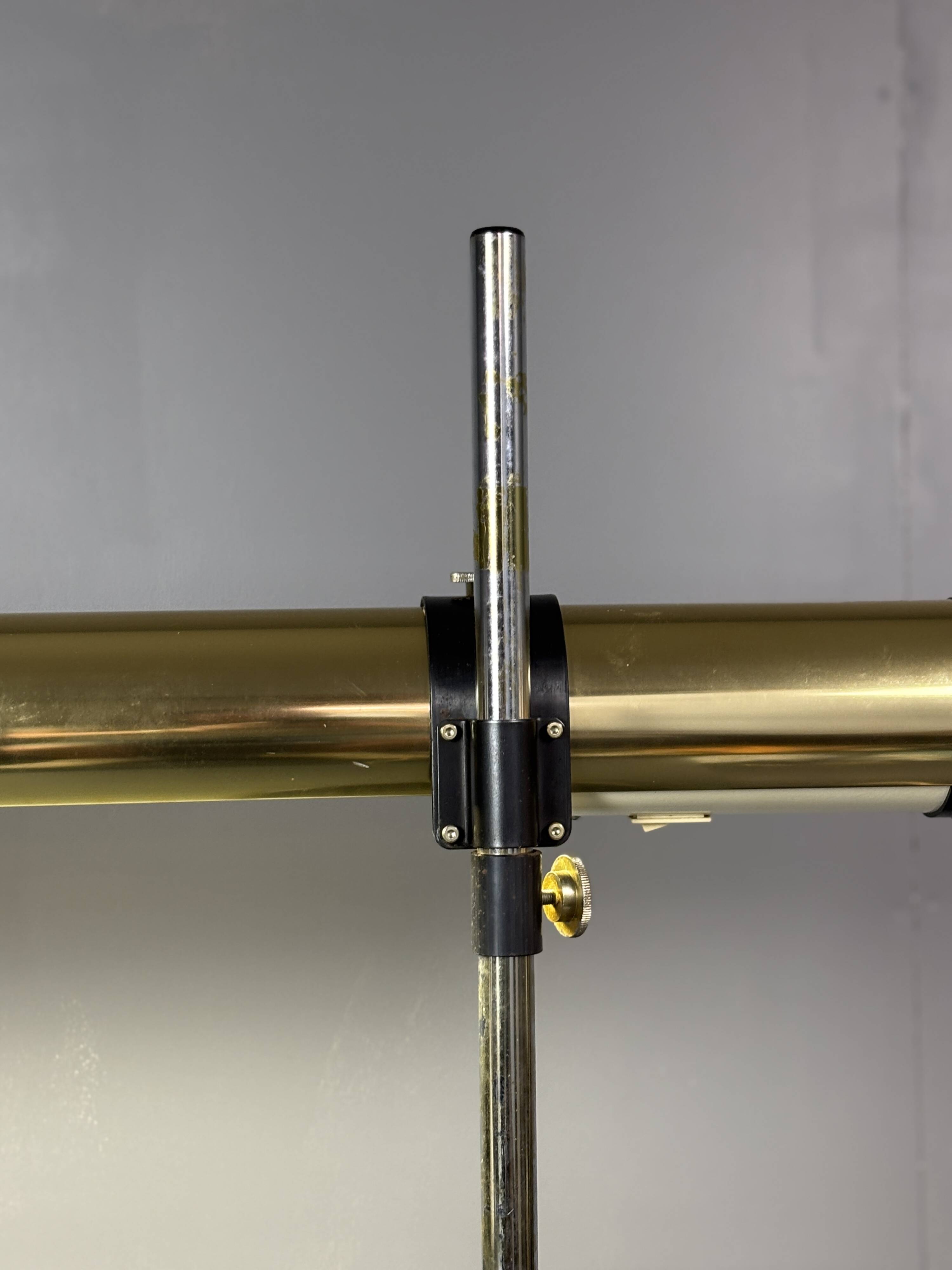XL brass desk lamp by Göran Pehrson for Ateljé Lyktan, model Kanon, 1978
