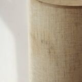 Floor lamp - Ceramic base with large lampshade - 1970s