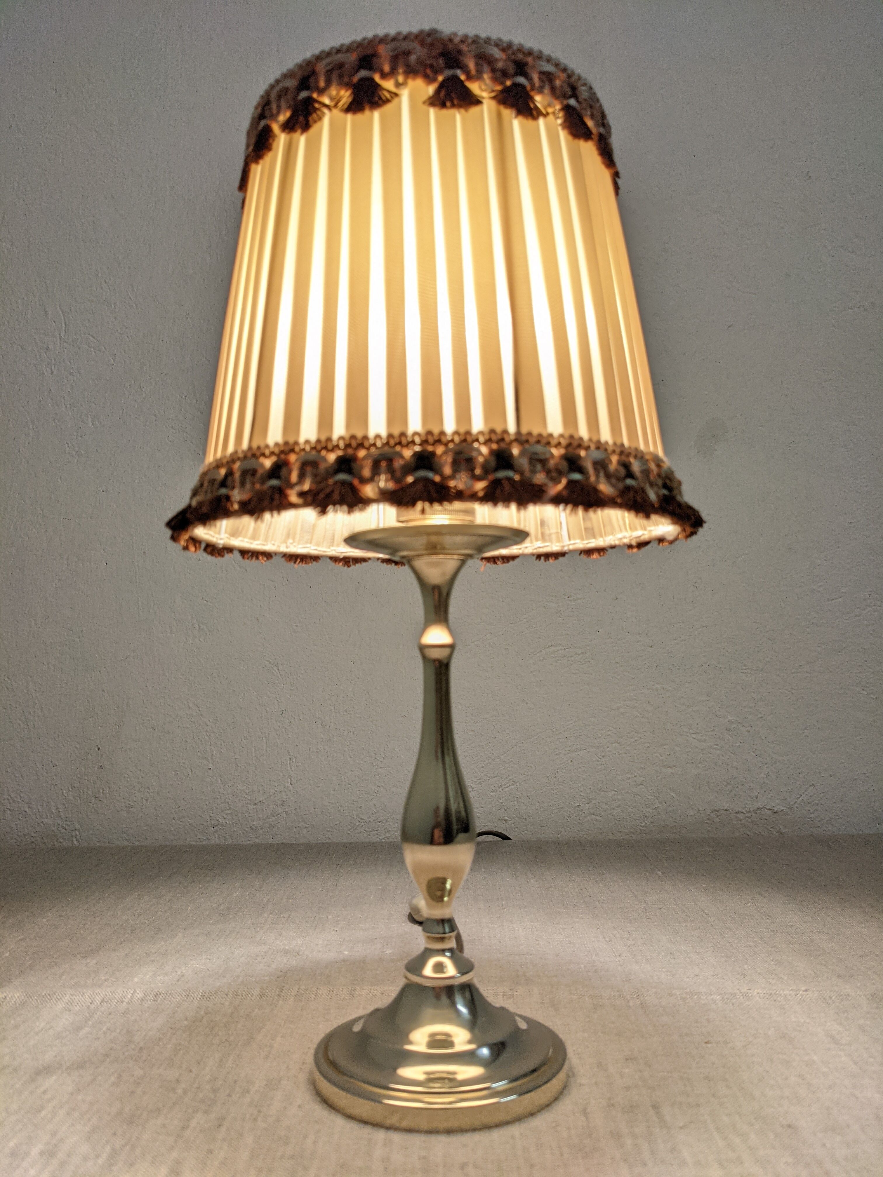 Vintage brass bedside lamp