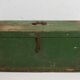 Small antique green wooden chest (circa 1910) #6