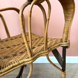 Vintage rattan armchair