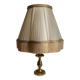 Brass foot lamp / silk lampshade