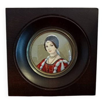Portrait miniature after Leonardo da Vinci