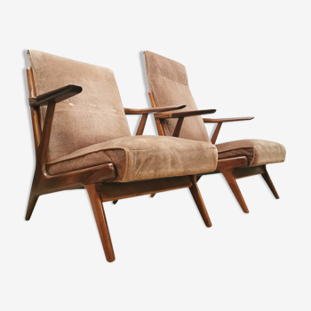 Set of 2 Danish armchairs