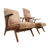 Paire de 2 fauteuils