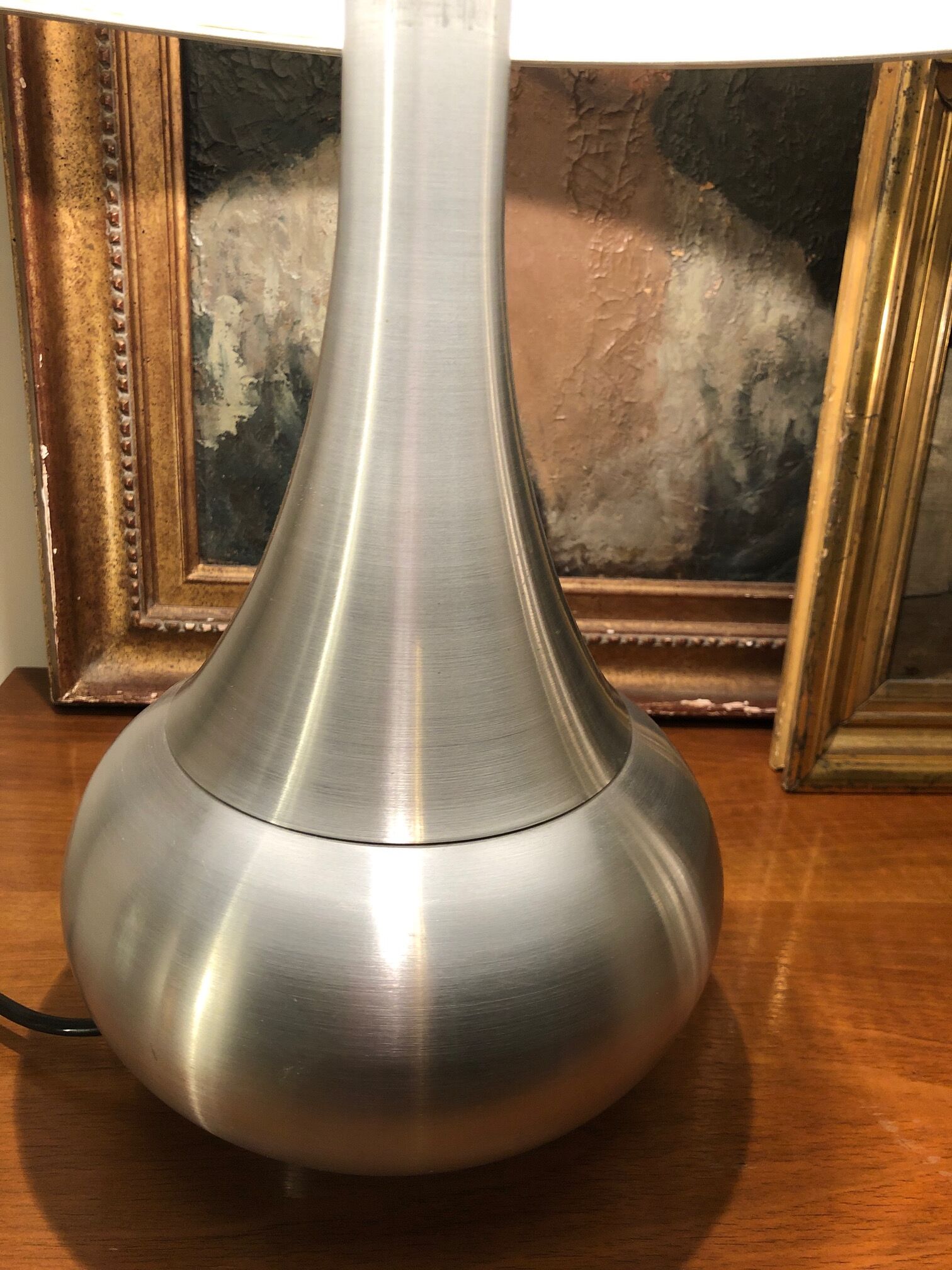 Brushed aluminum lamp 1970