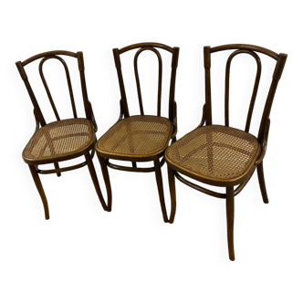 Lot de 3 chaises de bistrot Viennoises
