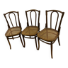 Lot de 3 chaises de bistrot Viennoises