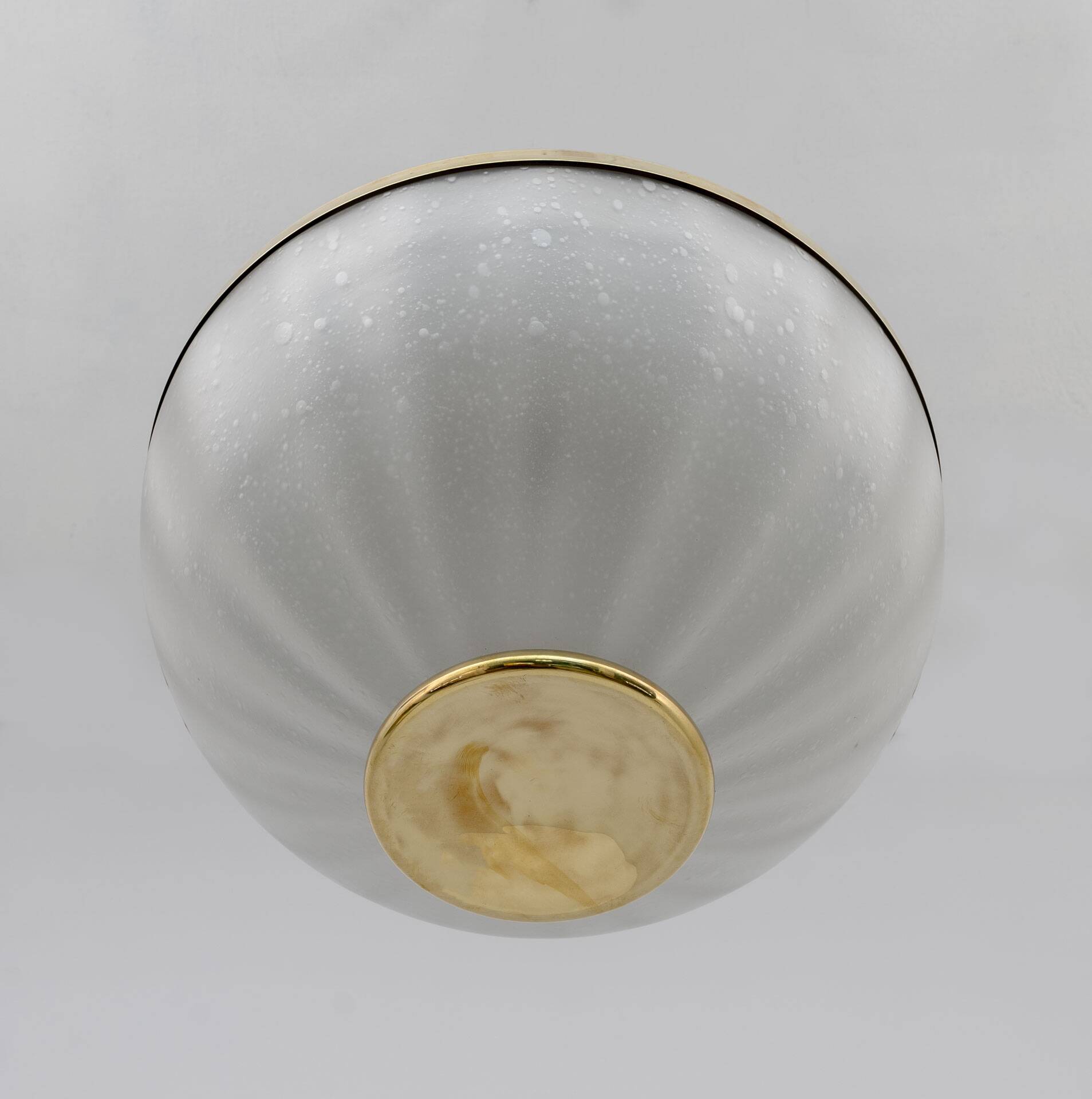 Mid-century Modern Murano Glass and Brass Ceiling Light, 1970s