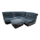 Canapé d'angle modulable chauffeuses et pouf vintage Steiner - Années 80