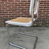 Cesca design chair model b32 in chrome white