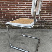 Cesca design chair model b32 in chrome white