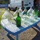Lot de 13 Dames Jeanne , Bouteilles , Flacon verre Anciens