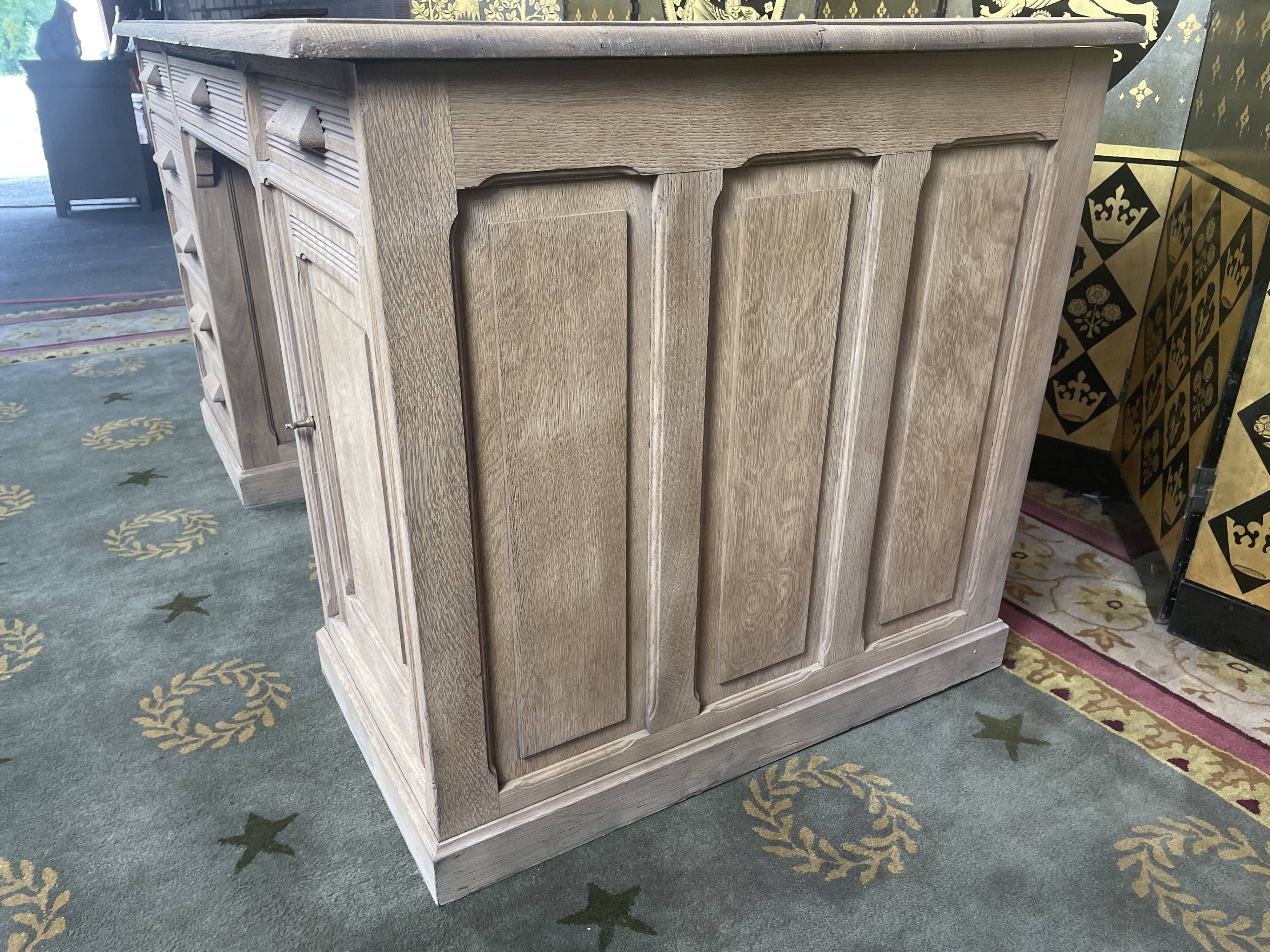 Administrative office in scrubbed solid oak