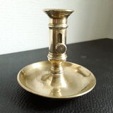 Candle holder with vintage brass handle