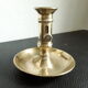 Candle holder with vintage brass handle