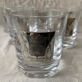 6 crystal whiskey glasses from Sèvres Prévost, Captain, Marshal, Boutelier, Fauconnier and Veneur