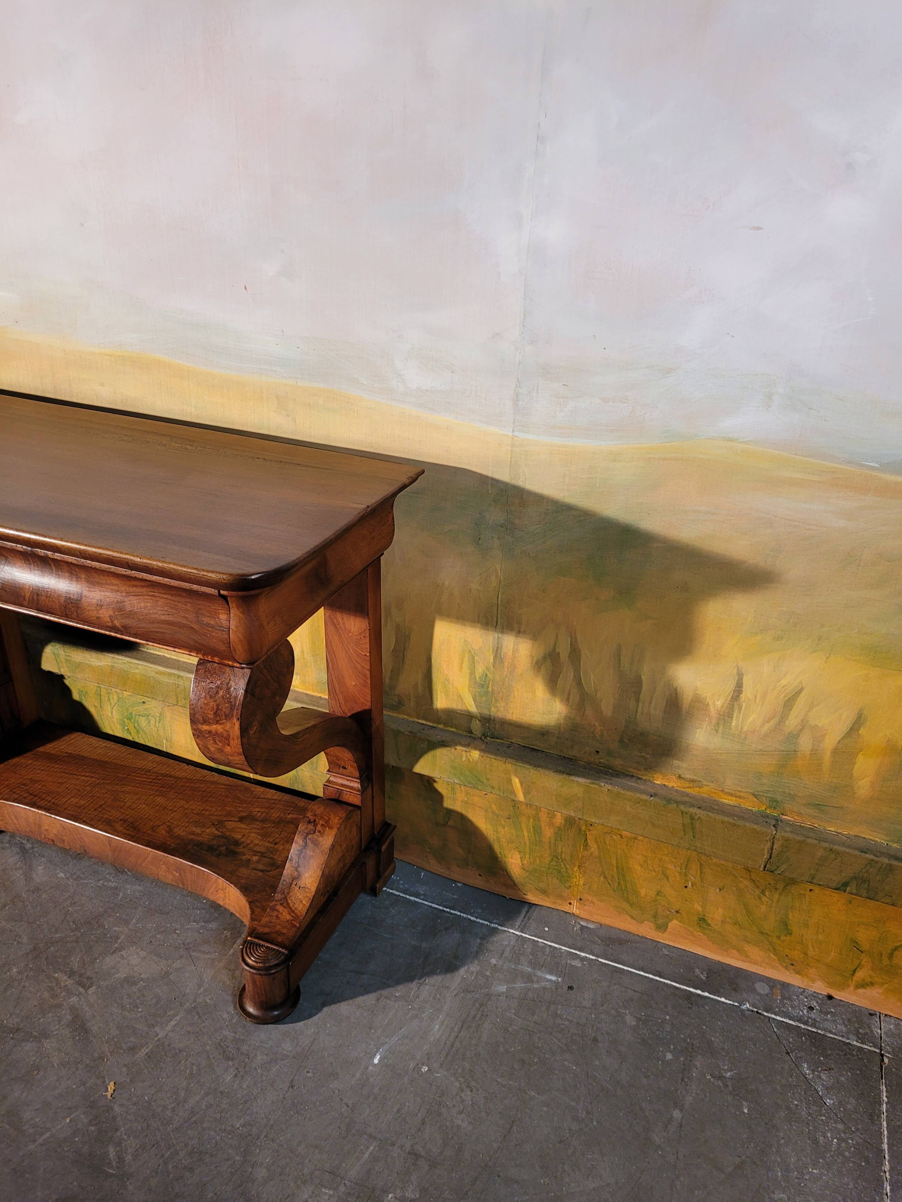 Restoration period mahogany console