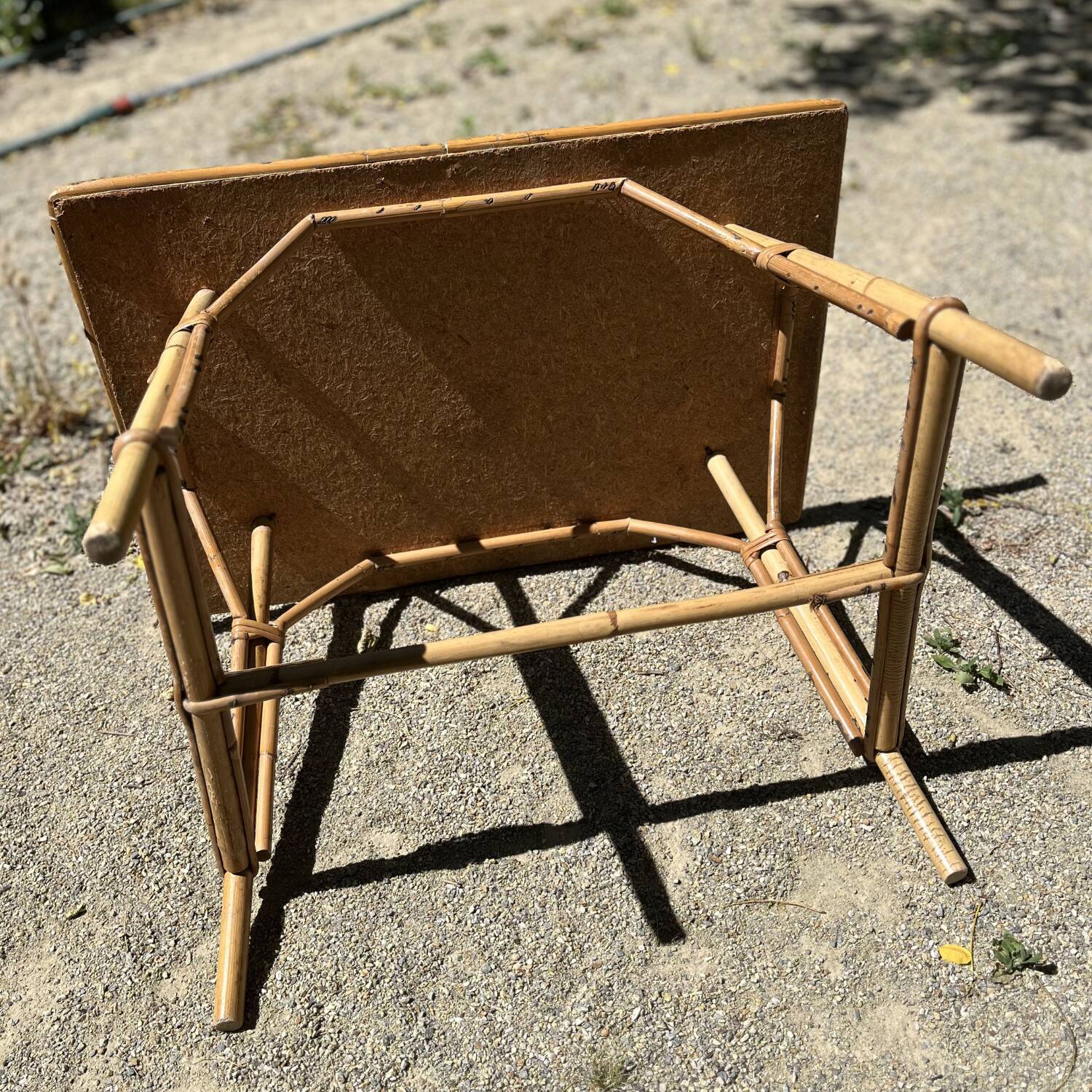 Small coffee table in rattan