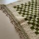 Berber carpet beni ouarain checkerboard white and green tiles wool, 270x170 cm