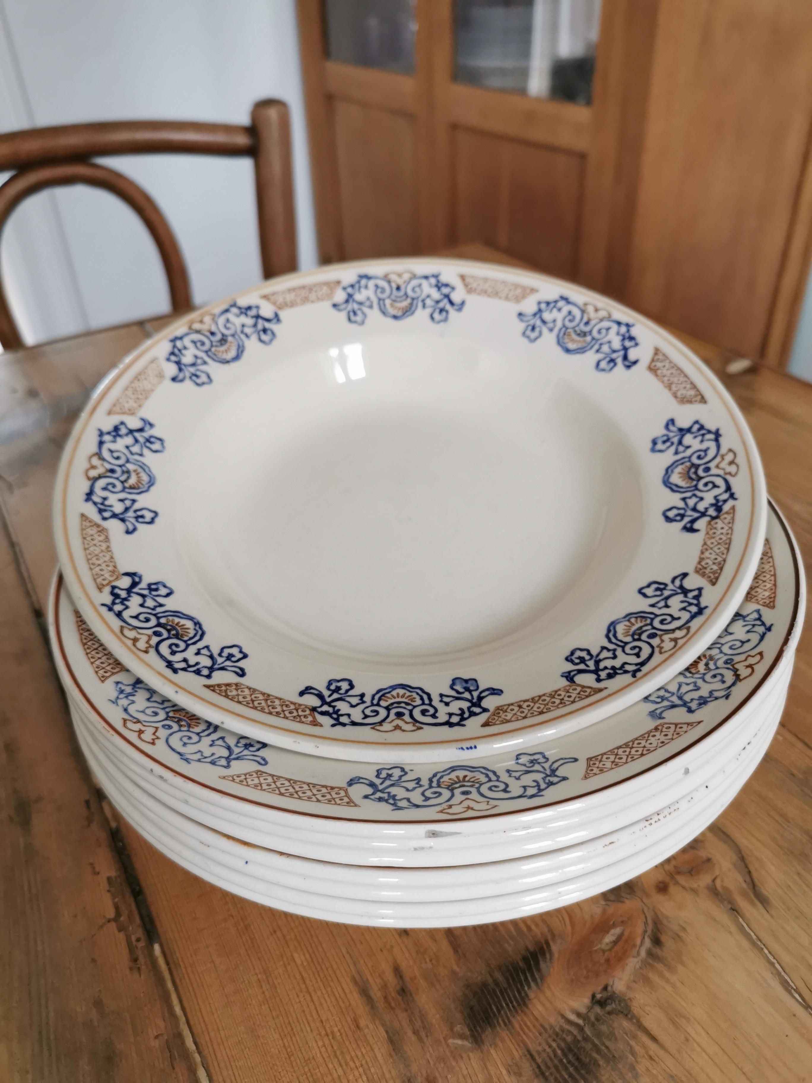 Set de 8 assiette Longwy vintage