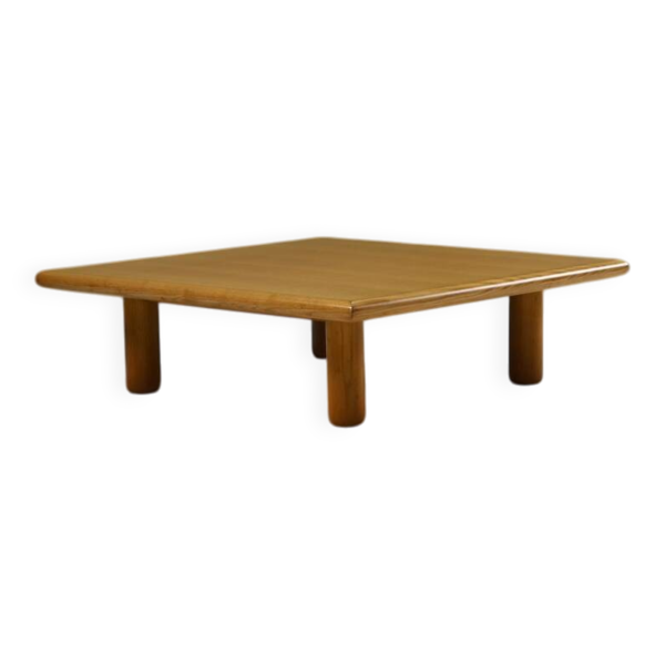 Table basse minimaliste en bois de frêne, Europe des années 1980.